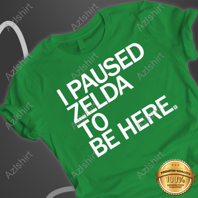 Zelda Dungeon Raygun Merch I Paused Zelda To Be Here T-Shirt